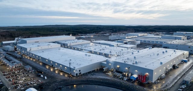 Northvolt Ett, the company's flagship Sweden gigafactory, which Lyten has acquired. Image: Northvolt.