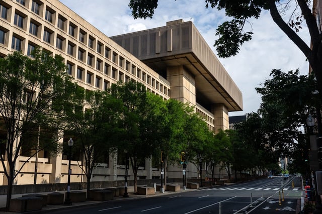 The J. Edgar Hoover building, Federal Bureau of Investigations's headquarters, on July 20 in Washington, DC.