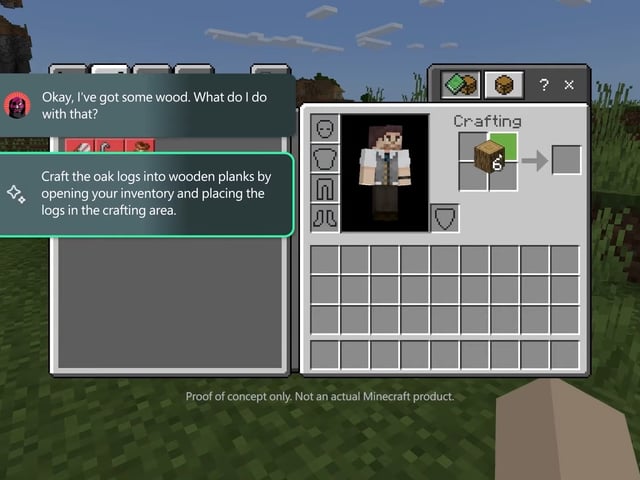 A screenshot from a proof of concept video for Xbox's AI Copilot assistant.
