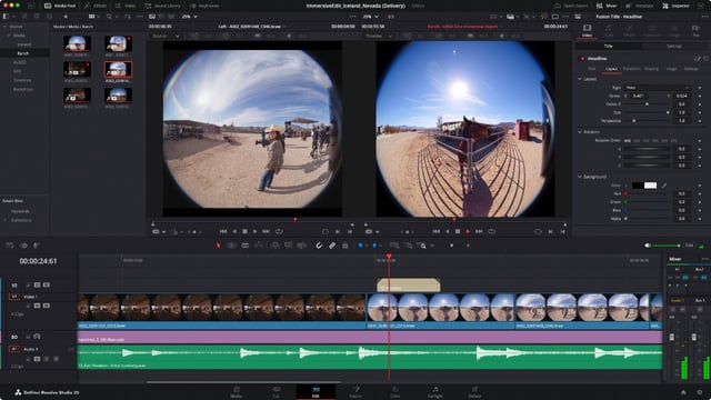 DaVinci Resolve Studio edits spatial video for Apple Vision Pro