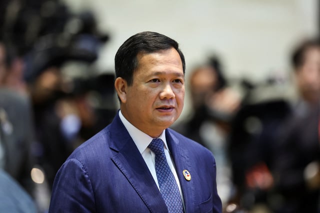 Cambodia's Prime Minister Hun Manet attends the retreat session of the 45th ASEAN Summit at the National Convention Centre in Vientiane, Laos, October 9, 2024. REUTERS/Athit Perawongmetha/File Photo