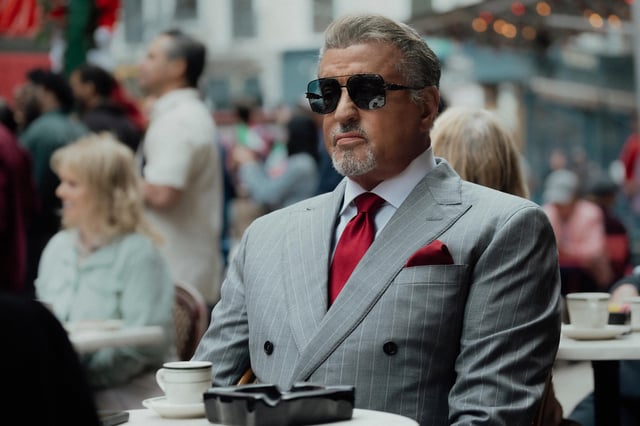 Sylvester Stallone as Dwight Manfredi in the Paramount+ original series &#34;Tulsa King.&#34;