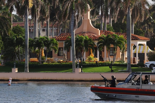 The U.S. Coast Guard patrols the waters off U.S. President-elect Donald Trump's residence at Mar-a-Lago in Palm Beach, Florida, U.S., December 17, 2024.