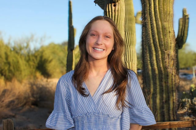 A campaign photo shows Republican candidate Mylie Biggs.