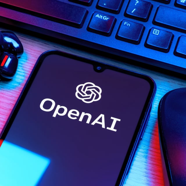 OpenAI logo on a. phone