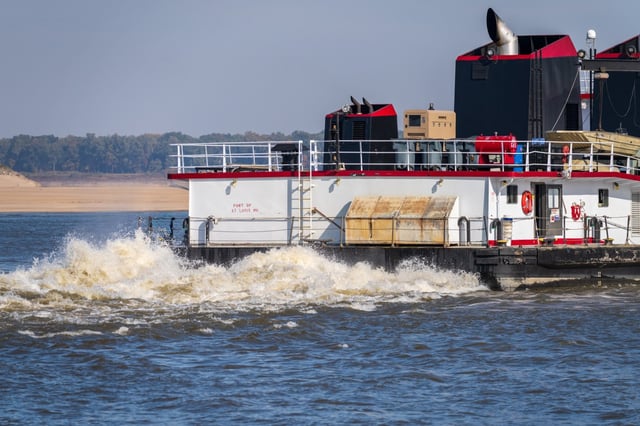 FILE - A barge is pictured on the Mississippi River in this file photo. (Shutterstock)