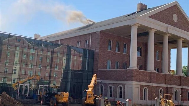 A three-alarm fire broke out on the Texas Woman’s University Denton campus at the new Health Science Center on Thursday morning, Aug. 7, the Denton Fire Department said.