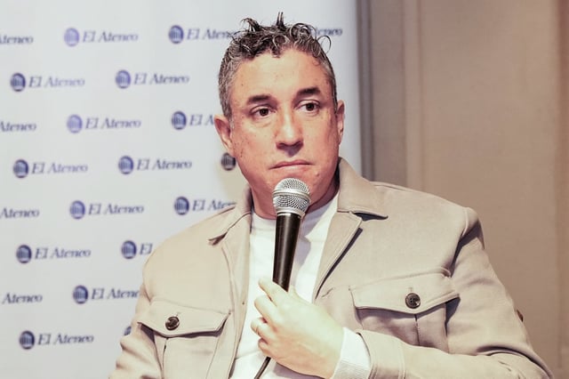 Eduardo Laens, en la presentación de su nuevo libro &#34;Humanware&#34;