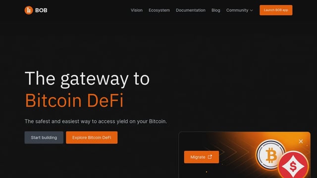 Screenshot for BOB Secures €9.5M for Bitcoin DeFi Layer 2 Development
