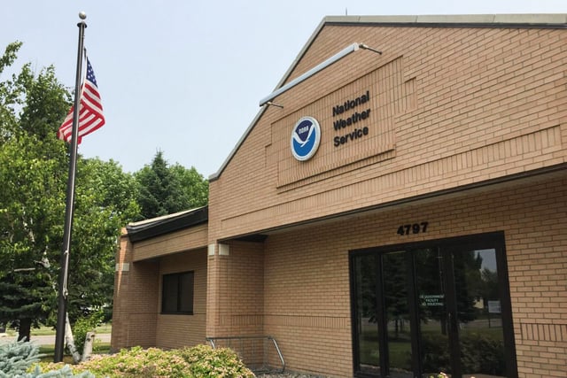 A National Weather Service office in Grand Forks, N.D.