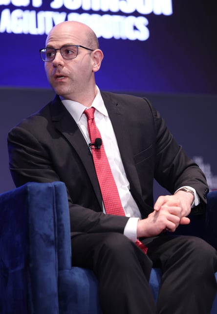 Stephen Miran, Chairman, Council of Economic Advisers speaks on stage during The Hill & Valley Forum 2025 at The U.S. Capitol Visitor Center on April 30, 2025 in Washington, DC.
