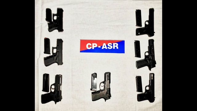 Amritsar Commissionerate Police arrested four persons involved in cross-border arms smuggling and recovered seven pistols (including PX5 9mm, Glock 9mm and .30-bore), on Thursday. (Sourced)