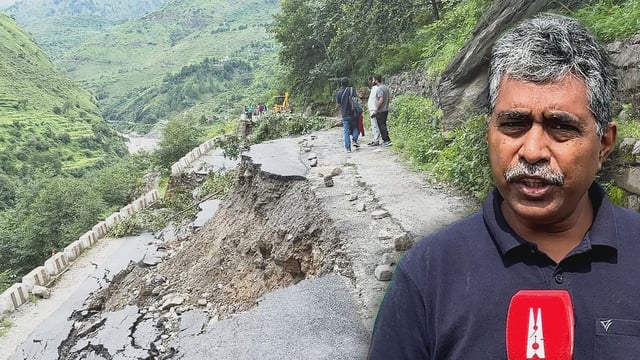 टूटी सड़क और हृदयेश जोशी.
