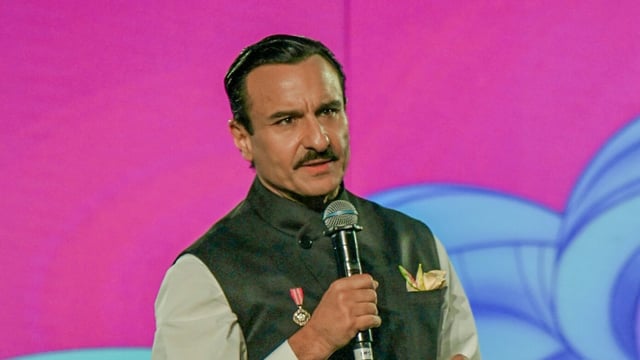 Actor Saif Ali Khan during an event in Mumbai.