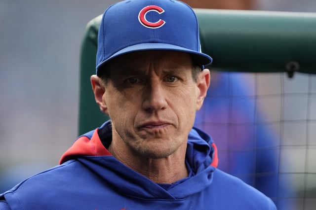 WASHINGTON, DC - JUNE 03: Manager Craig Counsell #11 of the Chicago Cubs looks on during a baseball game against the Washington Nationals at Nationals Park on June 3, 2025 in Washington, DC. (Photo by Mitchell Layton/Getty Images)