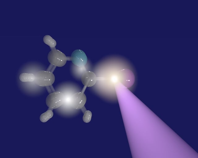 Ultrashort, high-intensity X-ray laser pulses trigger controlled explosions of molecules – making it possible to capture high-resolution images of molecular structures. (Credit: Till Jahnke / Goethe University Frankfurt)