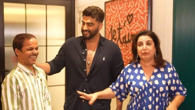 Farah Khan's cook Dileep also danced with Arjun Kapoor.