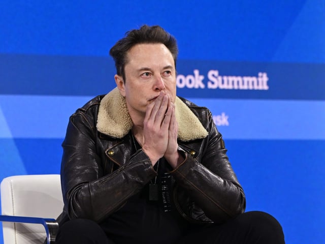 Elon Musk speaks onstage during The New York Times Dealbook Summit 2023 at Jazz at Lincoln Center on November 29, 2023 in New York City.