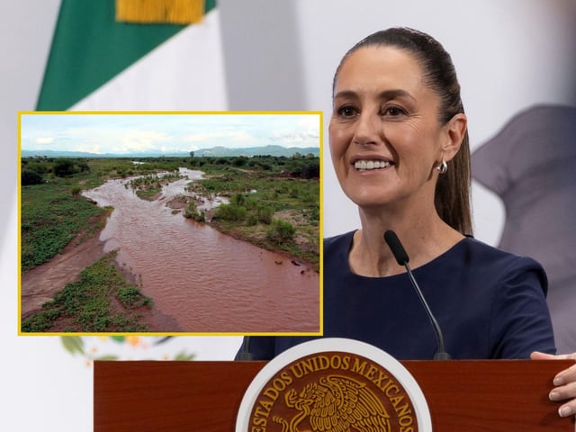 A 11 años del derrame de Grupo México en Río Sonora, Federación aún busca que se comprometa en acuerdo: Sheinbaum. | Crédito: Presidencia/Banco digital GH