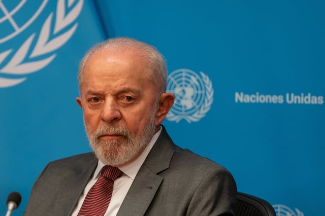 Brazil's President Luiz Inacio Lula da Silva looks on during a press conference at the U.N. headquarters in New York City, U.S.,  September 25, 2024. REUTERS/David Dee Delgado/File Photo