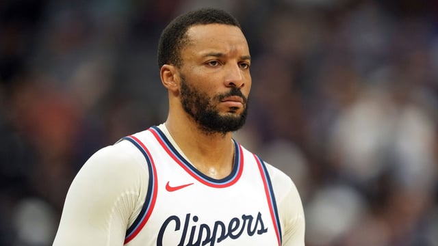 Apr 11, 2025; Sacramento, California, USA; Los Angeles Clippers guard Norman Powell (24) during the first quarter against the Sacramento Kings at Golden 1 Center. Mandatory Credit: Darren Yamashita-Imagn Images