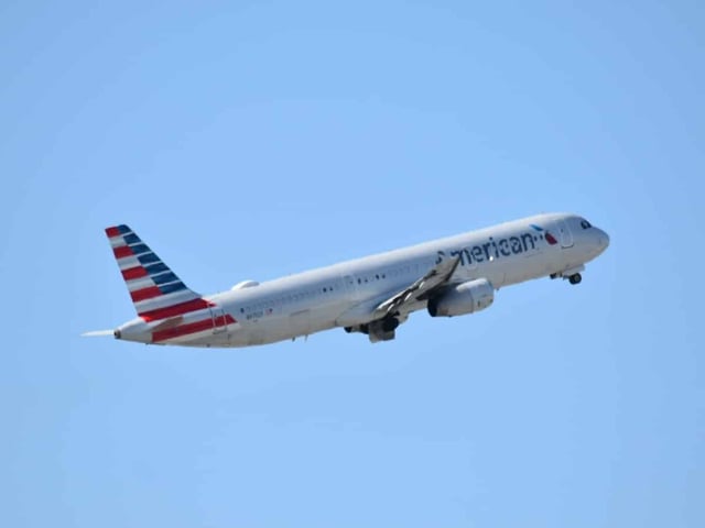 American Airlines plane taking off