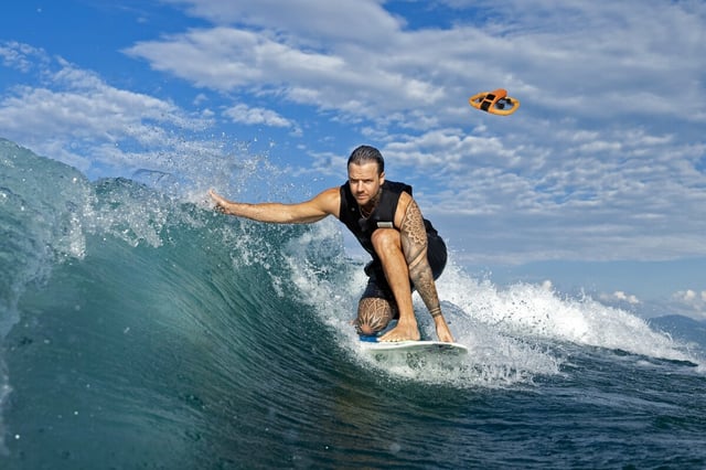 The shots you'd never try to get while surfing, unless you also like snorkeling to retrieve your trashed and drowned drone