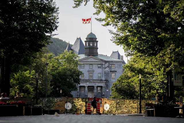People walk through McGill University's campus in Montreal on Wednesday, Aug. 6, 2025. THE CANADIAN PRESS/Christopher Katsarov