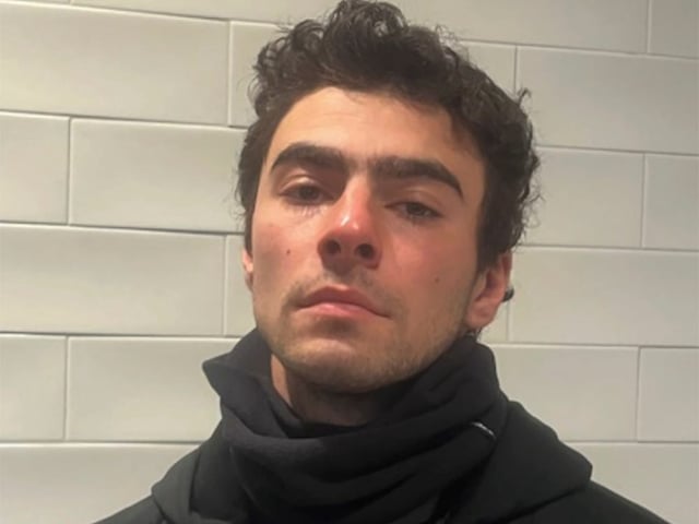 Luigi Mangione in his Pennsylvania booking photo.