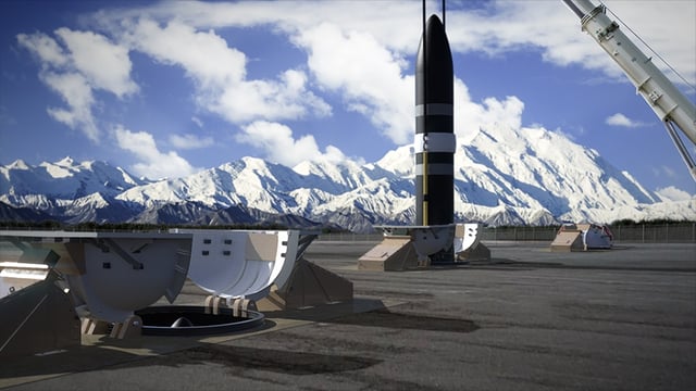 Artist concept of Next Generation Interceptors being placed in silos at the Fort Greely, Alaska site. (Image: Lockheed Martin)