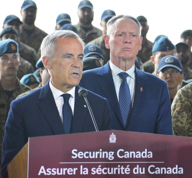 Canadian Armed Forces members will receive a long-awaited pay raise touted as the largest in a generation, confirmed Prime Minister Mark Carney Fri., Aug. 8, 2025 during a whirlwind tour of CFB Trenton/8 Wing air base. DEREK BALDWIN PHOTO/The Intelligencer