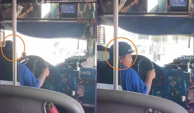 “¿Cómo se atreven a dejar a un niño manejar un camión así?”: Captan a chofer menor de edad y el video se vuelve viral