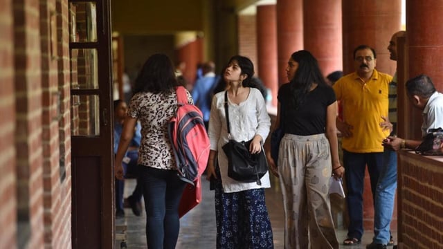 Any student caught impersonating candidates or deliberately misspelling names on posters could face a fine of up to ₹25,000, suspension, or even expulsion. (Sanchit Khanna/HT PHOTO)