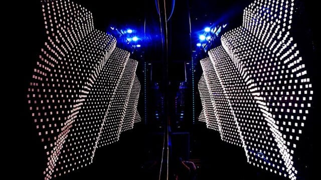 A lighting design company www.contraststudio.net has worked with LG to deliver the largest Oled array in the world. Every Oled is individually dimmable