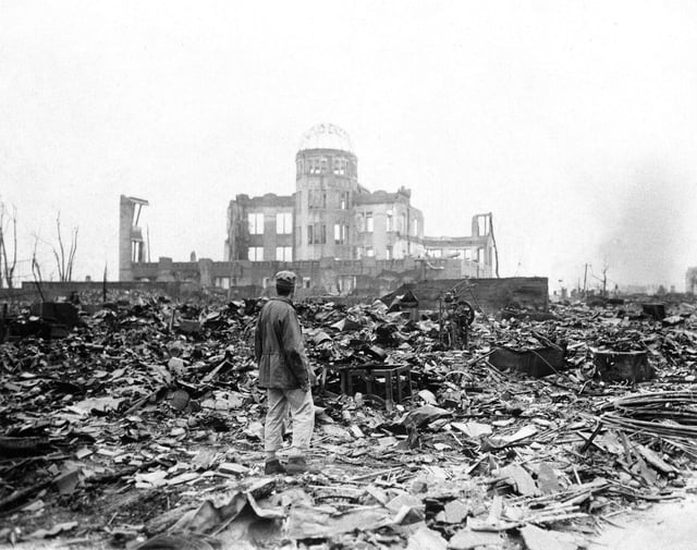 Imagen de Hiroshima dos días después del lanzamiento de la bomba atómica, el 8 de septiembre de 1945.