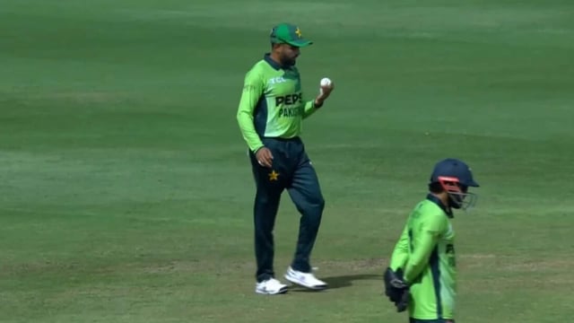Babar Azam during the 1st ODI against West Indies