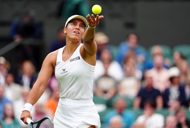 Bouzas durante un torneo de la WTA de esta temporada.