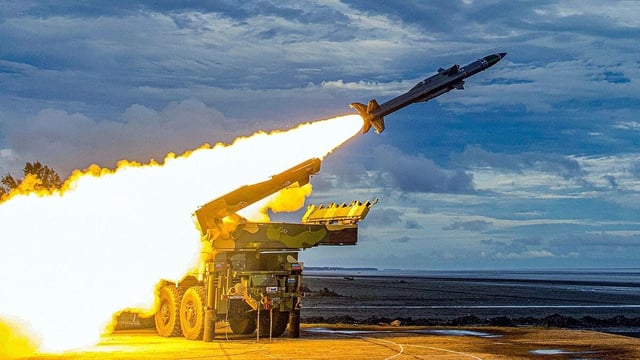 Defence Minister Rajnath Singh credited the growth to the combined efforts of the Department of Defence Production, Defence Public Sector Undertakings, other public sector units and private industry. (File Photo)