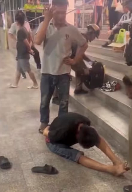 A screengrab of the suspect, later identified as Varakorn Pubthaisong, a former boxer. Photo: Handout