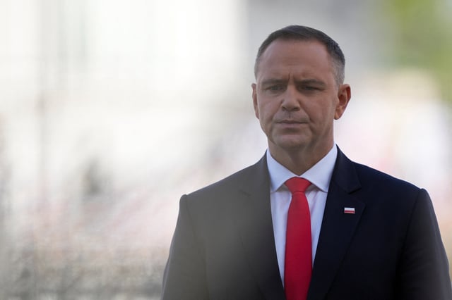 Newly sworn-in Polish President Karol Nawrocki attends the ceremony of accepting the sovereignty over the Armed Forces for the five-year term, in Warsaw, Poland, August 6, 2025. REUTERS/Aleksandra Szmigiel/File Photo