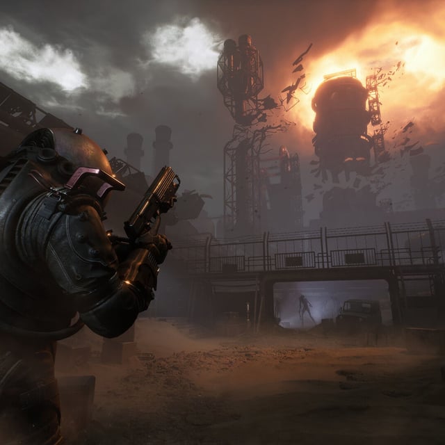 Promotional screenshot of a ruined world in Cronos: The New Dawn