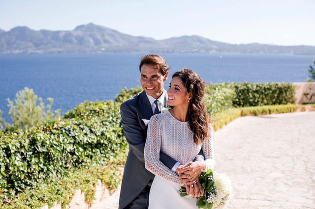 Rafa Nadal y Mery Perelló el día de su boda.
