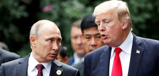 Donald Trump und Wladimir Putin bei einem Treffen 2017