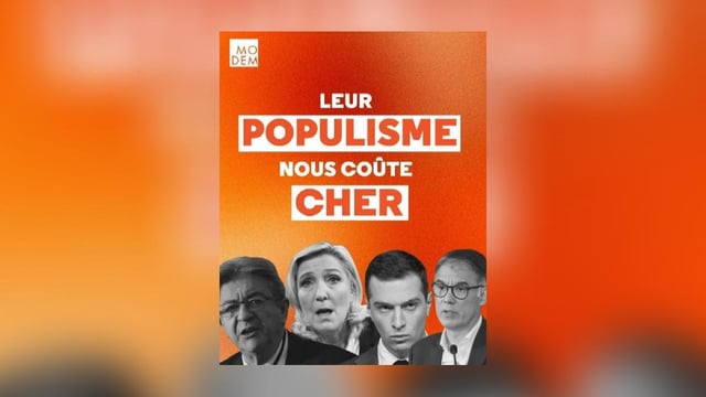 Un visuel posté par le Modem a été retiré après une brève polémique.
