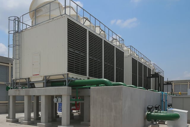 Water-cooling towers are frequently blamed for the spread of Legionnaires' disease.
