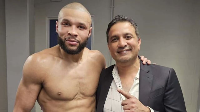 Majeed, right, acted as an adviser to boxers such as Eubank Jr