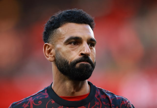 Soccer Football - Friendly - Liverpool v Athletic Bilbao - Anfield, Liverpool, Britain - August 4, 2025 Liverpool's Mohamed Salah during the warm up before the match REUTERS/Phil Noble