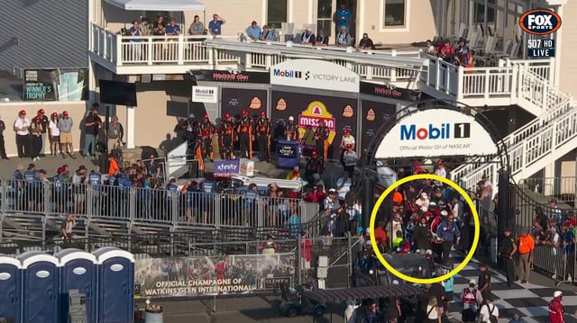 Connor Zilisch was stretchered away to the infield medical centre after falling from his car.
