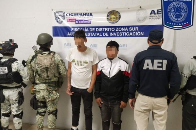 Tres detenidos por el secuestro de dos paramédicos en Parral, Chihuahua. | Crédito: Fiscalía General del Estado de Chihuahua