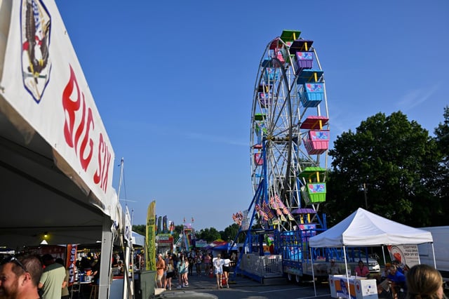 The Ferris wheel towers over the Hampstead Volunteer Fire Company carnival in Hampstead.(Thomas Walker/Freelance)